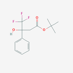 molecular formula C14H17F3O3 B385871 Tert-butyl 4,4,4-trifluoro-3-hydroxy-3-phenylbutanoate 