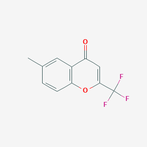 molecular formula C11H7F3O2 B385875 6-Methyl-2-(trifluoromethyl)chromen-4-one CAS No. 579-00-0