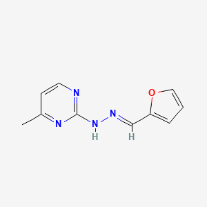 molecular formula C10H10N4O B3858758 (E)-2-(2-(Furan-2-ylmethylene)hydrazinyl)-4-methylpyrimidine 