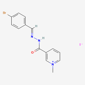 molecular formula C14H13BrIN3O B3858772 N-[(E)-(4-bromophenyl)methylideneamino]-1-methylpyridin-1-ium-3-carboxamide;iodide 