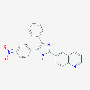 molecular formula C24H16N4O2 B385884 6-(5-{4-nitrophenyl}-4-phenyl-1H-imidazol-2-yl)quinoline 