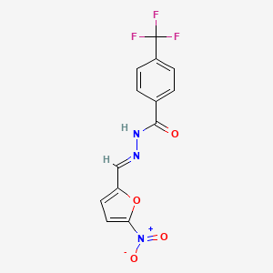 molecular formula C13H8F3N3O4 B3859013 N-[(E)-(5-nitrofuran-2-yl)methylideneamino]-4-(trifluoromethyl)benzamide 