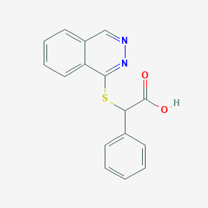 molecular formula C16H12N2O2S B3859071 2-Phenyl-2-(phthalazin-1-ylsulfanyl)acetic acid 