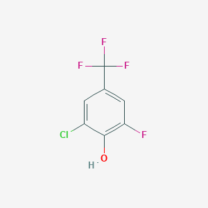 molecular formula C7H3ClF4O B038591 2-Chloro-6-fluoro-4-(trifluoromethyl)phenol CAS No. 116640-09-6