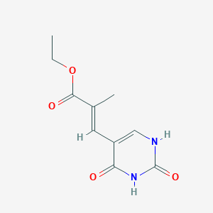 molecular formula C10H12N2O4 B385913 Ethyl 3-(2,4-dioxo-1,2,3,4-tetrahydro-5-pyrimidinyl)-2-methylacrylate 