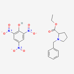 molecular formula C20H22N4O9 B3859168 Ethyl 1-benzylpyrrolidine-2-carboxylate;2,4,6-trinitrophenol 