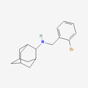 molecular formula C17H22BrN B3859211 N-[(2-bromophenyl)methyl]adamantan-2-amine 
