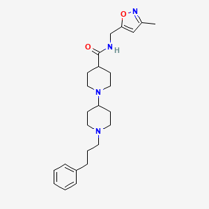 molecular formula C25H36N4O2 B3859260 N-[(3-methyl-5-isoxazolyl)methyl]-1'-(3-phenylpropyl)-1,4'-bipiperidine-4-carboxamide 