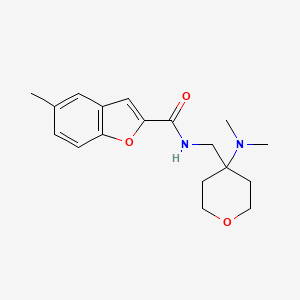 molecular formula C18H24N2O3 B3859269 N-{[4-(dimethylamino)tetrahydro-2H-pyran-4-yl]methyl}-5-methyl-1-benzofuran-2-carboxamide 