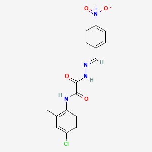 molecular formula C16H13ClN4O4 B3859378 N-(4-chloro-2-methylphenyl)-N'-[(E)-(4-nitrophenyl)methylideneamino]oxamide 