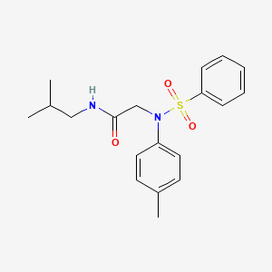molecular formula C19H24N2O3S B3859382 N~2~-(4-methylphenyl)-N-(2-methylpropyl)-N~2~-(phenylsulfonyl)glycinamide 
