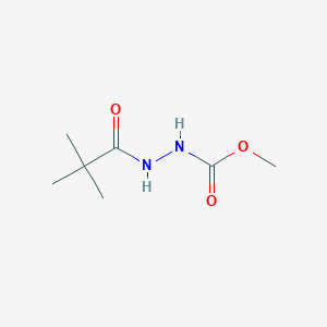 molecular formula C7H14N2O3 B038594 methyl N-(2,2-dimethylpropanoylamino)carbamate CAS No. 112800-02-9