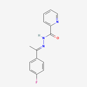 molecular formula C14H12FN3O B3859405 N'-[(1E)-1-(4-fluorophenyl)ethylidene]pyridine-2-carbohydrazide CAS No. 5521-91-5