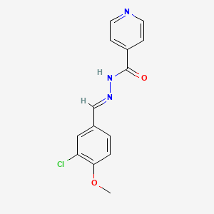 molecular formula C14H12ClN3O2 B3859565 N'-[(E)-(3-chloro-4-methoxyphenyl)methylidene]pyridine-4-carbohydrazide CAS No. 5522-65-6