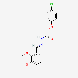 molecular formula C17H17ClN2O4 B3859751 2-(4-chlorophenoxy)-N-[(E)-(2,3-dimethoxyphenyl)methylideneamino]acetamide 