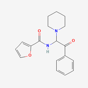 molecular formula C18H20N2O3 B3859869 N-(2-oxo-2-phenyl-1-piperidin-1-ylethyl)furan-2-carboxamide 