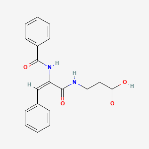 molecular formula C19H18N2O4 B3859909 N-[2-(benzoylamino)-3-phenylacryloyl]-beta-alanine 