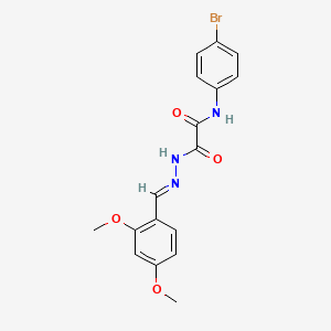 molecular formula C17H16BrN3O4 B3860080 N-(4-bromophenyl)-2-[(2E)-2-(2,4-dimethoxybenzylidene)hydrazinyl]-2-oxoacetamide 