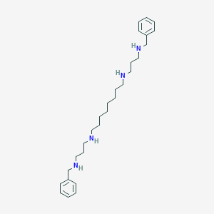 molecular formula C28H46N4 B038601 N,N'-bis[3-(benzylamino)propyl]octane-1,8-diamine CAS No. 117654-73-6