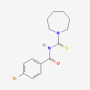 molecular formula C14H17BrN2OS B3860113 N-(azepane-1-carbothioyl)-4-bromobenzamide 