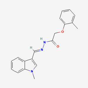 molecular formula C19H19N3O2 B3860192 N'-[(1-methyl-1H-indol-3-yl)methylene]-2-(2-methylphenoxy)acetohydrazide 