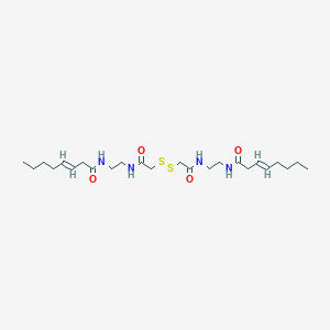 molecular formula C24H42N4O4S2 B038603 2-(3-Octenoylamino)ethyl(carbamoylmethyl)sulfide CAS No. 119637-70-6