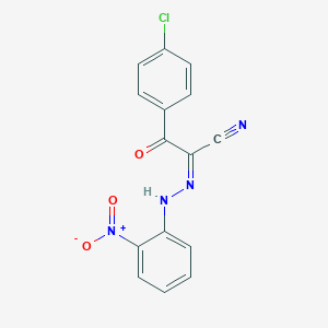 3-(4-Chlorophenyl)-2-({2-nitrophenyl}hydrazono)-3-oxopropanenitrile
