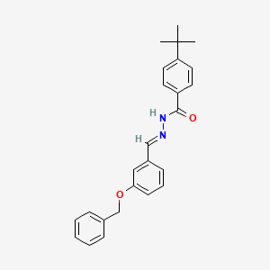 molecular formula C25H26N2O2 B3860387 N'-[(E)-[3-(BENZYLOXY)PHENYL]METHYLIDENE]-4-TERT-BUTYLBENZOHYDRAZIDE 