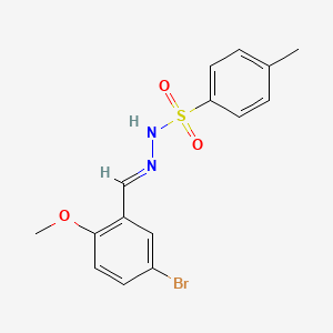 molecular formula C15H15BrN2O3S B3860412 P-TOLUENESULFONIC ACID (5-BROMO-2-METHOXYBENZYLIDENE)-HYDRAZIDE 