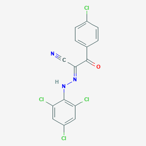 3-(4-Chlorophenyl)-3-oxo-2-[(2,4,6-trichlorophenyl)hydrazono]propanenitrile