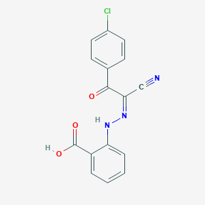 2-{2-[2-(4-Chlorophenyl)-1-cyano-2-oxoethylidene]hydrazino}benzoic acid