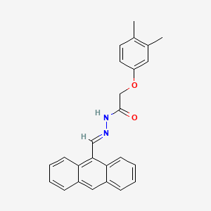 molecular formula C25H22N2O2 B3860468 N'-[(E)-anthracen-9-ylmethylidene]-2-(3,4-dimethylphenoxy)acetohydrazide 