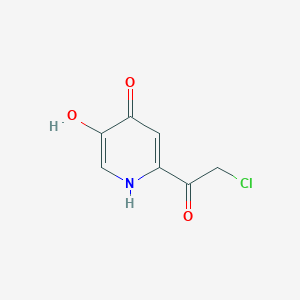 molecular formula C7H6ClNO3 B038605 2-(Chloroacetyl)-5-hydroxypyridin-4(1H)-one CAS No. 122307-13-5