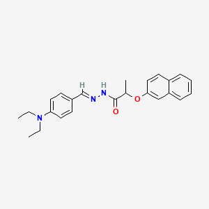 molecular formula C24H27N3O2 B3860548 N'-[4-(diethylamino)benzylidene]-2-(2-naphthyloxy)propanohydrazide 