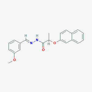 molecular formula C21H20N2O3 B3860591 N'-(3-methoxybenzylidene)-2-(2-naphthyloxy)propanohydrazide 