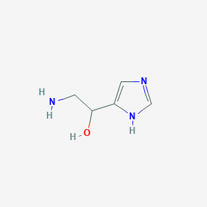 molecular formula C5H9N3O B038606 2-amino-1-(1H-imidazol-5-yl)ethanol CAS No. 119911-81-8