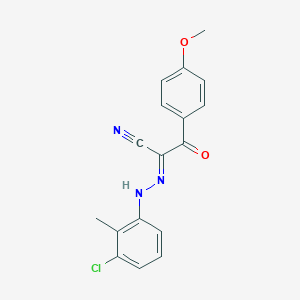 2-[(3-Chloro-2-methylphenyl)hydrazono]-3-(4-methoxyphenyl)-3-oxopropanenitrile