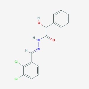 molecular formula C15H12Cl2N2O2 B3860739 N'-[(E)-(2,3-dichlorophenyl)methylidene]-2-hydroxy-2-phenylacetohydrazide 