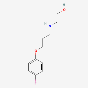 molecular formula C11H16FNO2 B3860751 2-[3-(4-Fluorophenoxy)propylamino]ethanol 