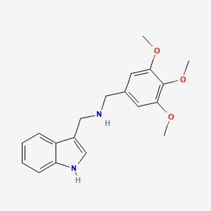 molecular formula C19H22N2O3 B3860754 N-(1H-indol-3-ylmethyl)-1-(3,4,5-trimethoxyphenyl)methanamine 