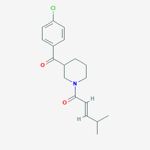 (4-chlorophenyl){1-[(2E)-4-methyl-2-pentenoyl]-3-piperidinyl}methanone