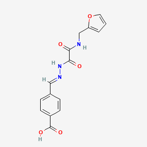4-{2-[[(2-furylmethyl)amino](oxo)acetyl]carbonohydrazonoyl}benzoic acid
