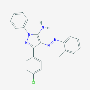 3-(4-chlorophenyl)-4-[(2-methylphenyl)diazenyl]-1-phenyl-1H-pyrazol-5-ylamine