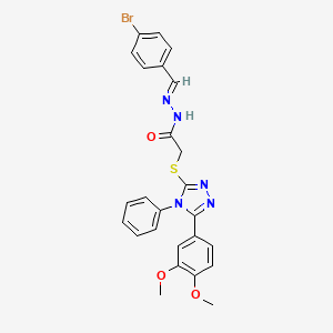 N'-(4-bromobenzylidene)-2-{[5-(3,4-dimethoxyphenyl)-4-phenyl-4H-1,2,4-triazol-3-yl]thio}acetohydrazide
