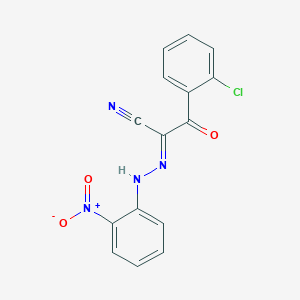 3-(2-Chlorophenyl)-2-({2-nitrophenyl}hydrazono)-3-oxopropanenitrile