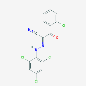 (1E)-2-(2-chlorophenyl)-2-oxo-N-(2,4,6-trichloroanilino)ethanimidoyl cyanide