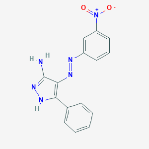5-amino-4-({3-nitrophenyl}diazenyl)-3-phenyl-1H-pyrazole
