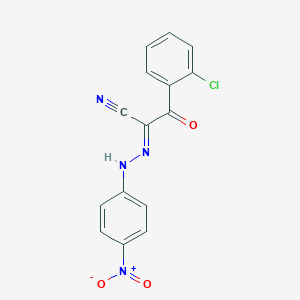 3-(2-Chlorophenyl)-2-({4-nitrophenyl}hydrazono)-3-oxopropanenitrile