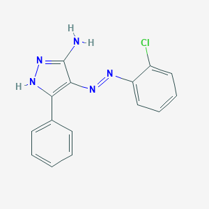 4-[(2-chlorophenyl)diazenyl]-3-phenyl-1H-pyrazol-5-amine