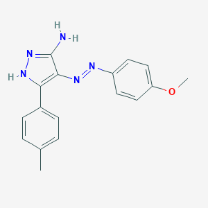 4-[(4-methoxyphenyl)diazenyl]-3-(4-methylphenyl)-1H-pyrazol-5-amine
